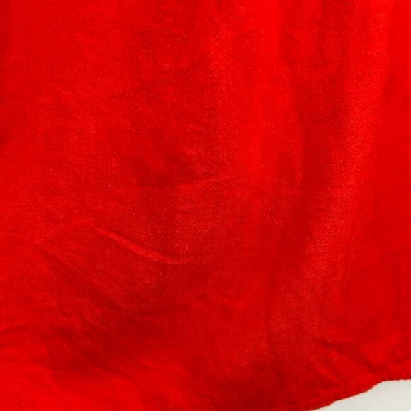 Madewell Women's Size X-Small Eyelet Daybreak Dress Linen Blend Red - Picture 10 of 16